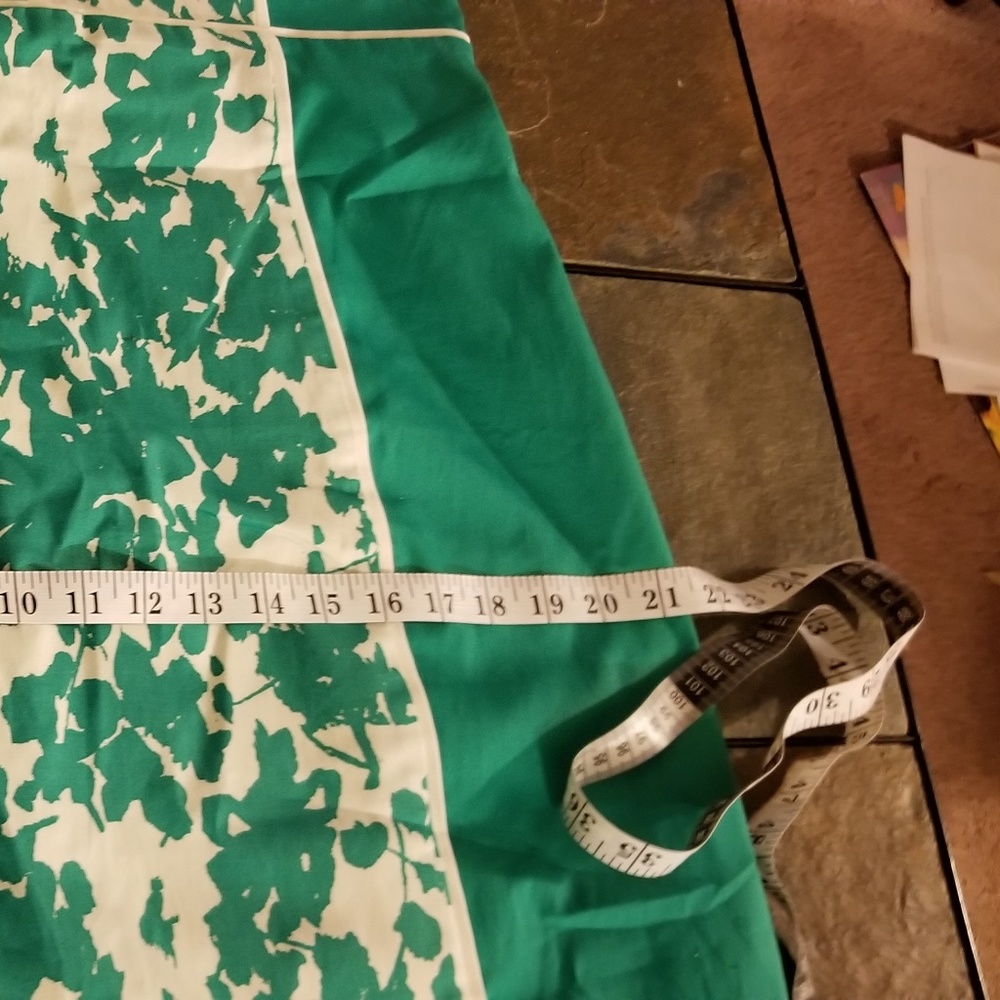 Strapless Green & white Floral Dress - Picture 5 of 8